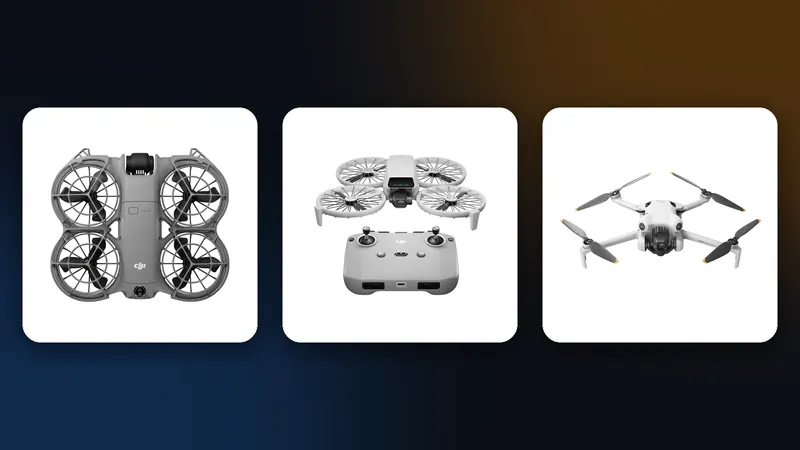 DJI Neo 2, DJI Flip and DJI Mini 4 Pro drones compared
